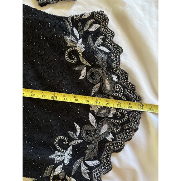 Vintage Kazar Women’s Large Beaded, Sequined, Embroidered Long Sleeve Top, Zip - Picture 4 of 16